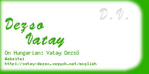 dezso vatay business card